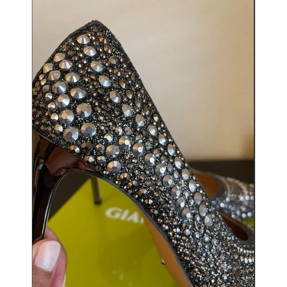 Gianni Bini (Worn ONCE) Mairah Studded Sparkly Heels - Sz 7 - Picture 7 of 12